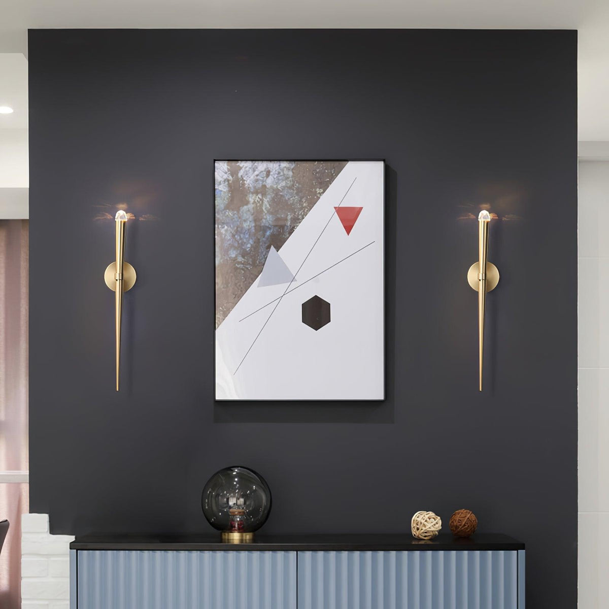 Cone Wall Lamp in Brass