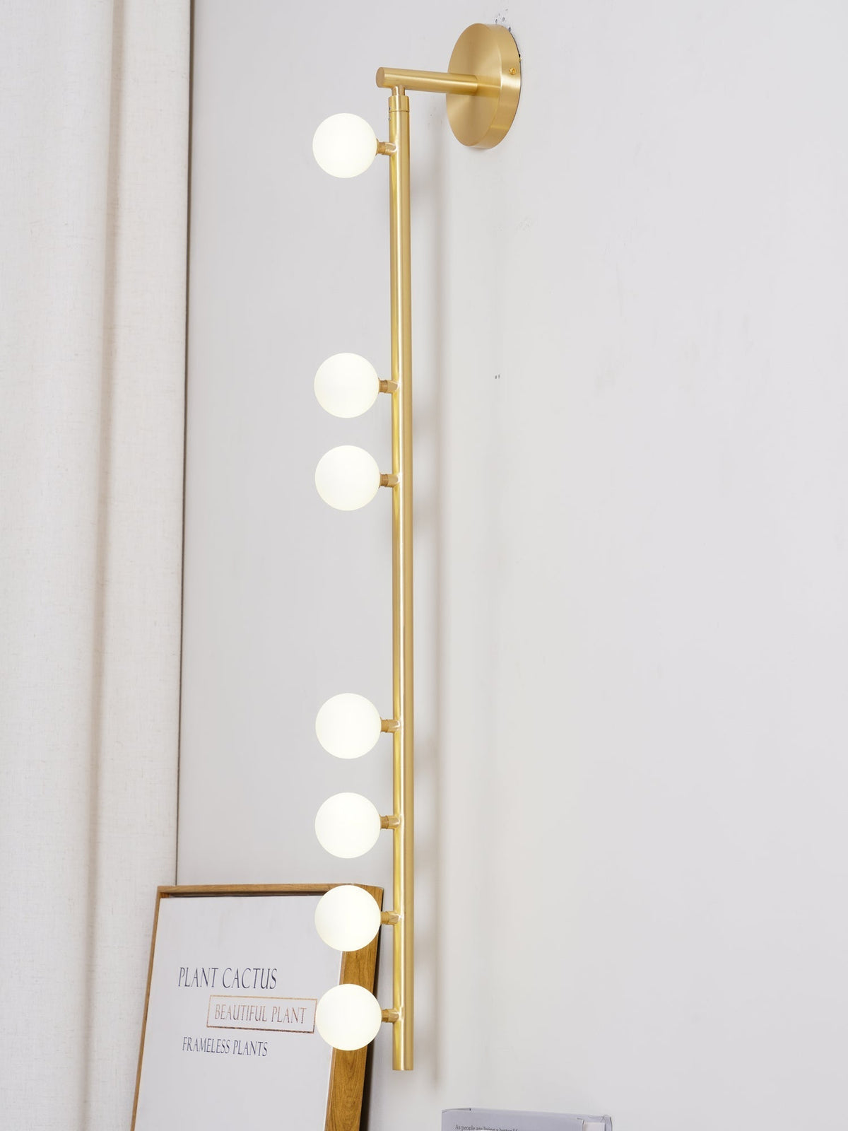 Brass Glass Tube Wall Lamp
