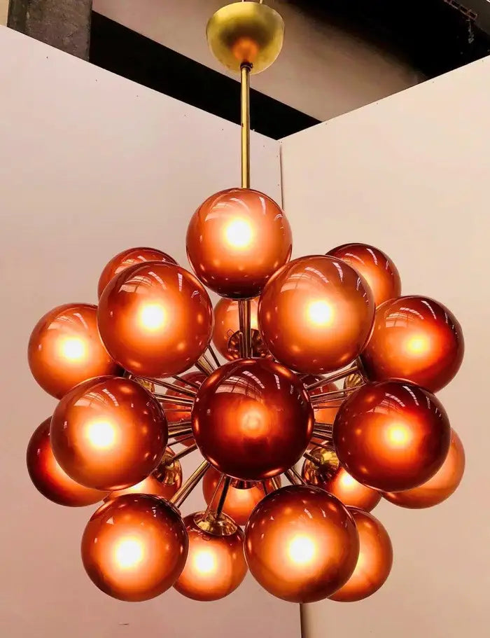 Sputnik White / purple Grapes Glass Chandelier for Living / dining Room / bathroom / bedroom