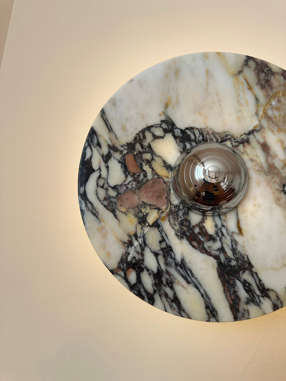 Calacatta Round Marble Sconce