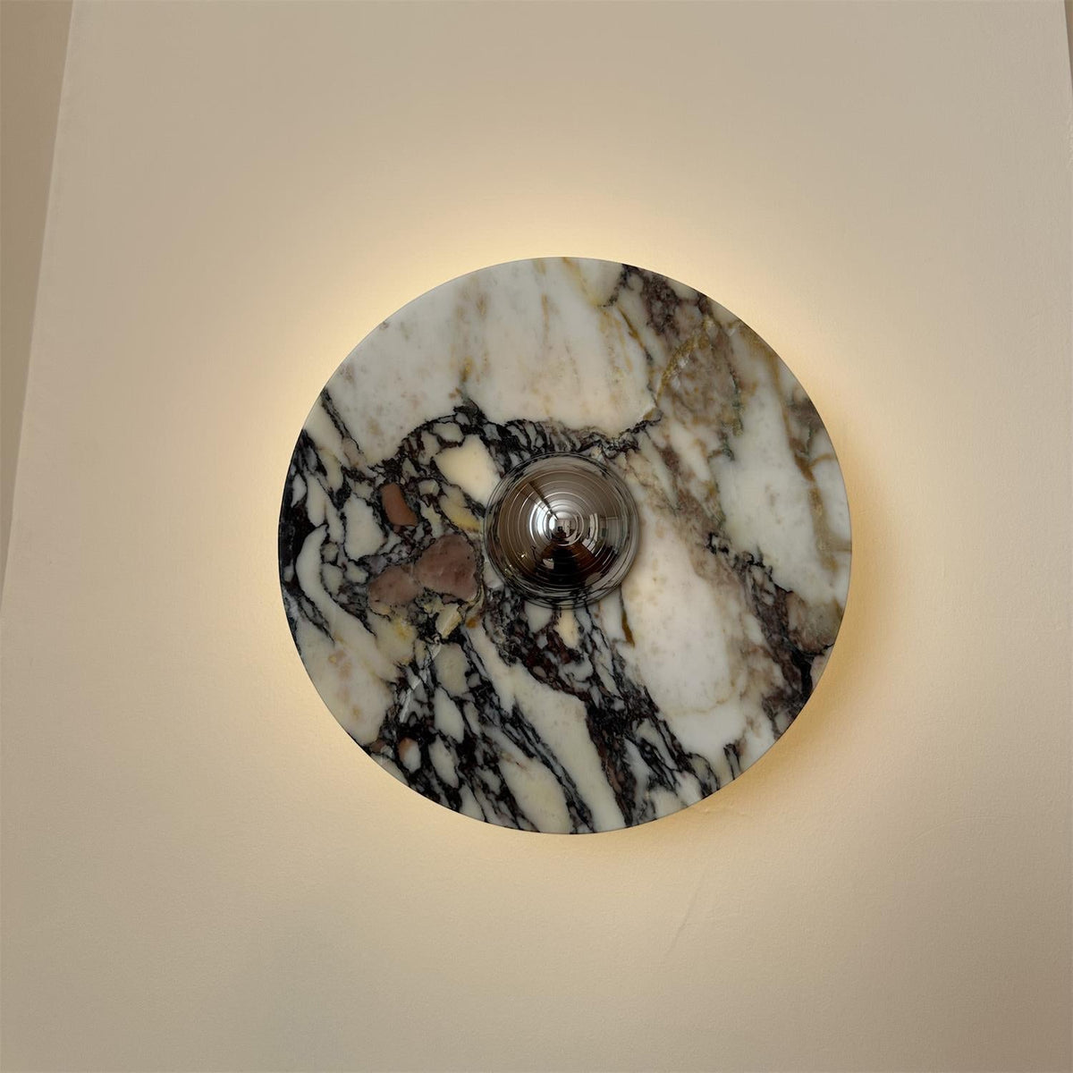 Calacatta Round Marble Sconce