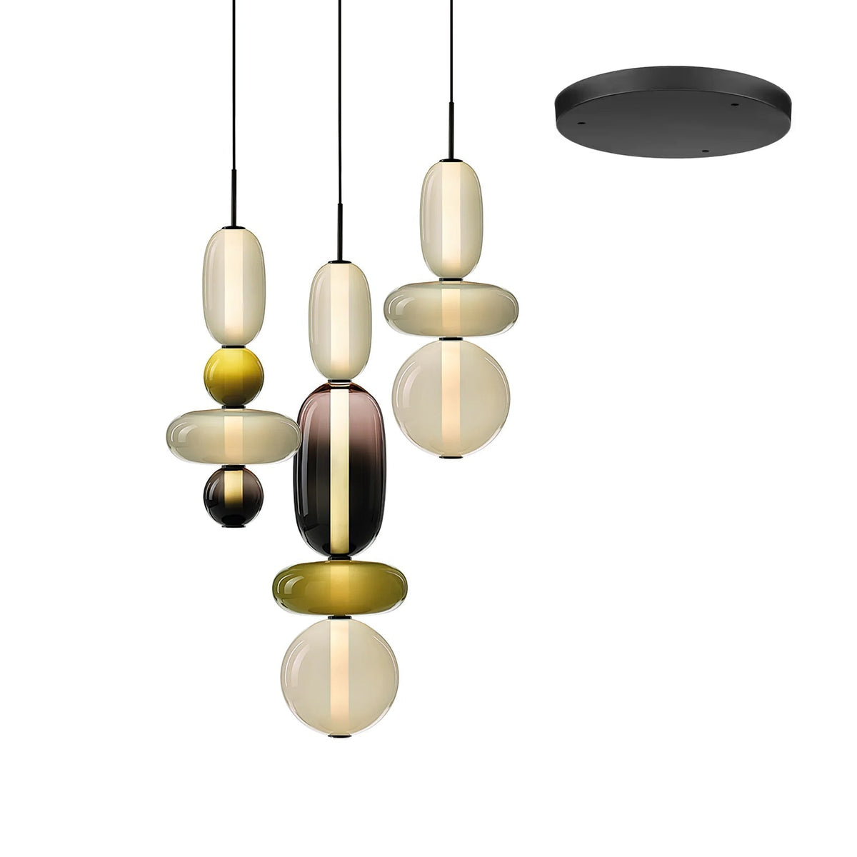 Candied Glass Combo Chandelier