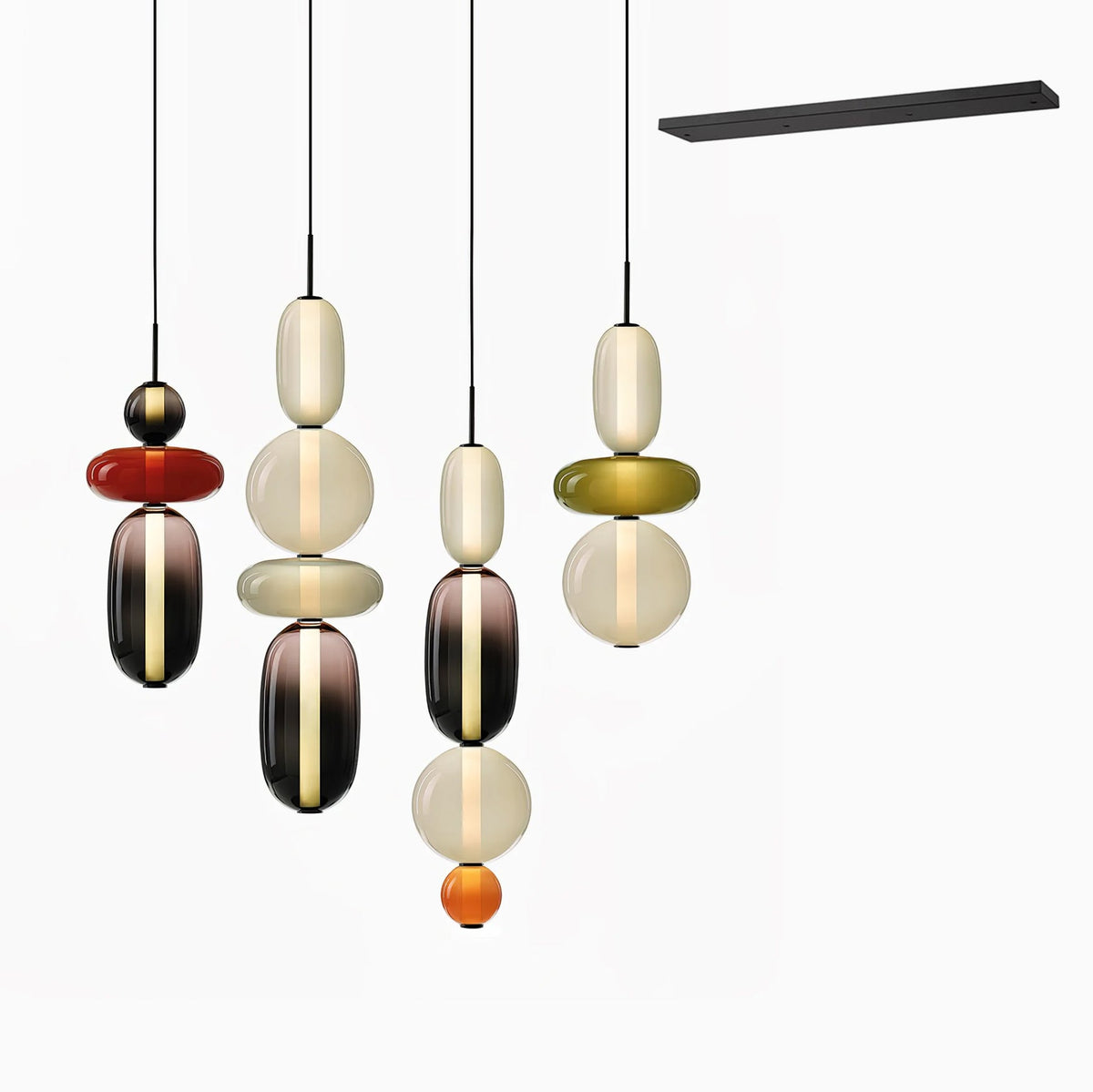 Candied Glass Combo Chandelier