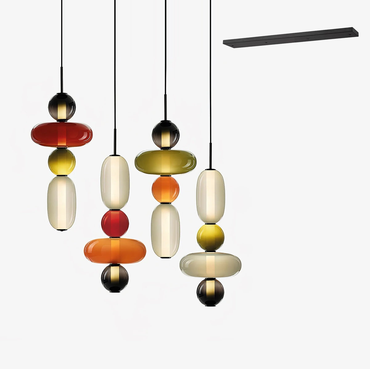 Candied Glass Combo Chandelier