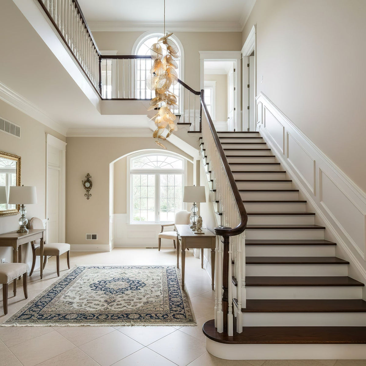 Cattail Leaf Meteor Shower Spiral Chandelier