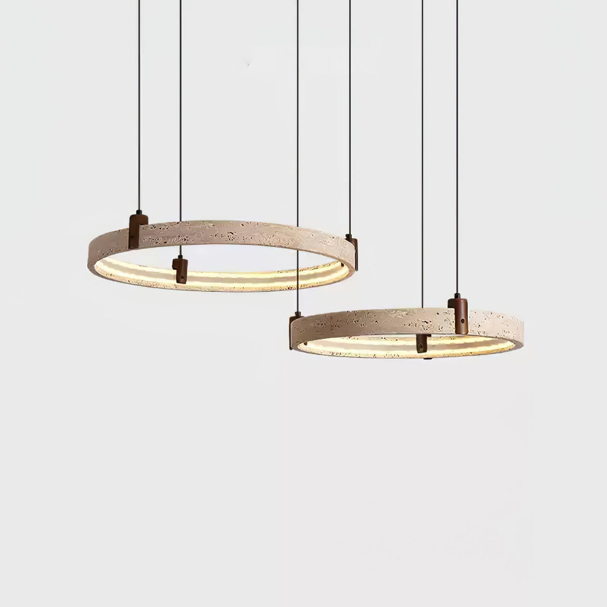 Celestial Orbit Travertine Chandelier