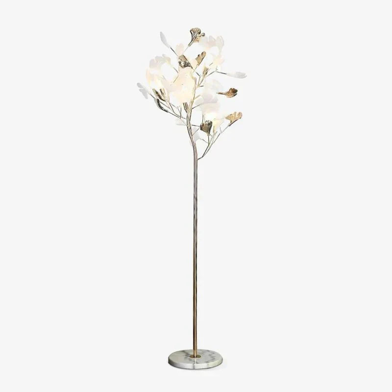 Ceramic Ginkgo Leaf Floor Lamp