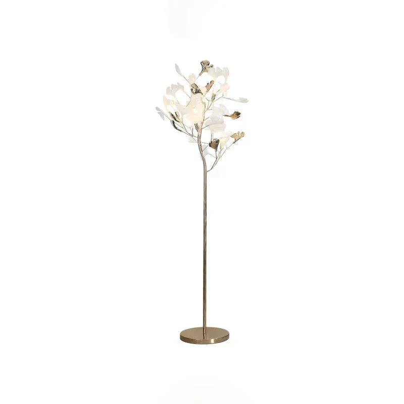Ceramic Ginkgo Leaf Floor Lamp