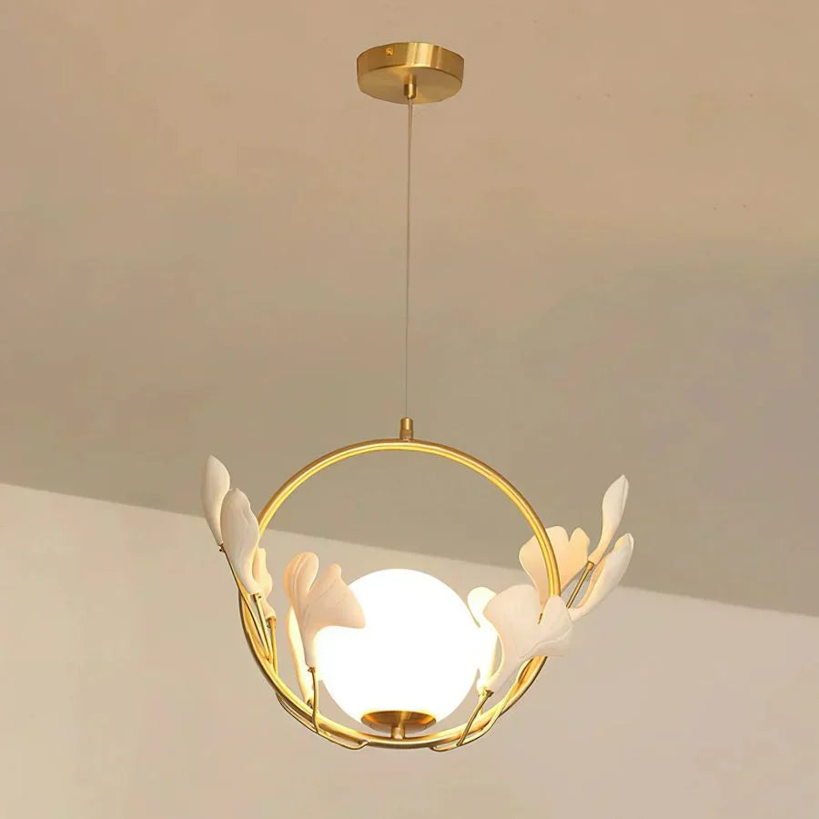 Ceramic Ginkgo Pendant Lamp