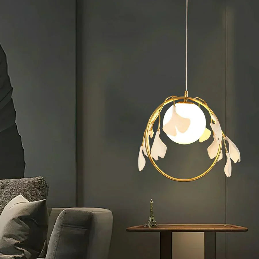 Ceramic Ginkgo Pendant Lamp