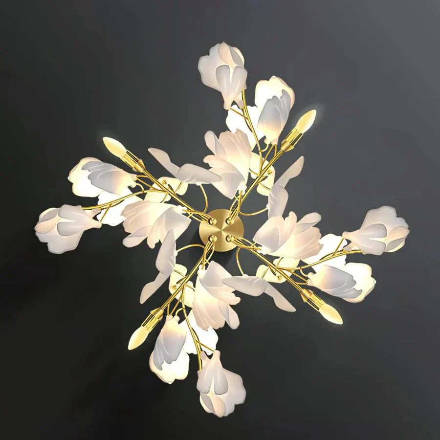 Ceramic Ginkgo Leaf Wall Lamp