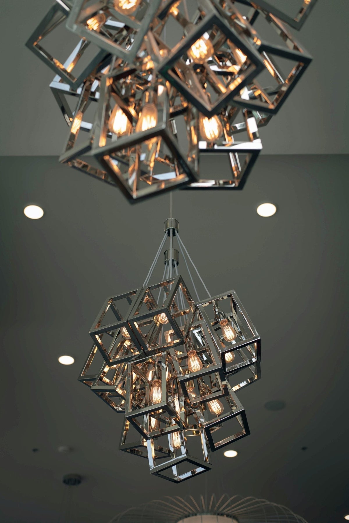 Modern Cube Cluster Chandelier for Living Room / staircase / foyer