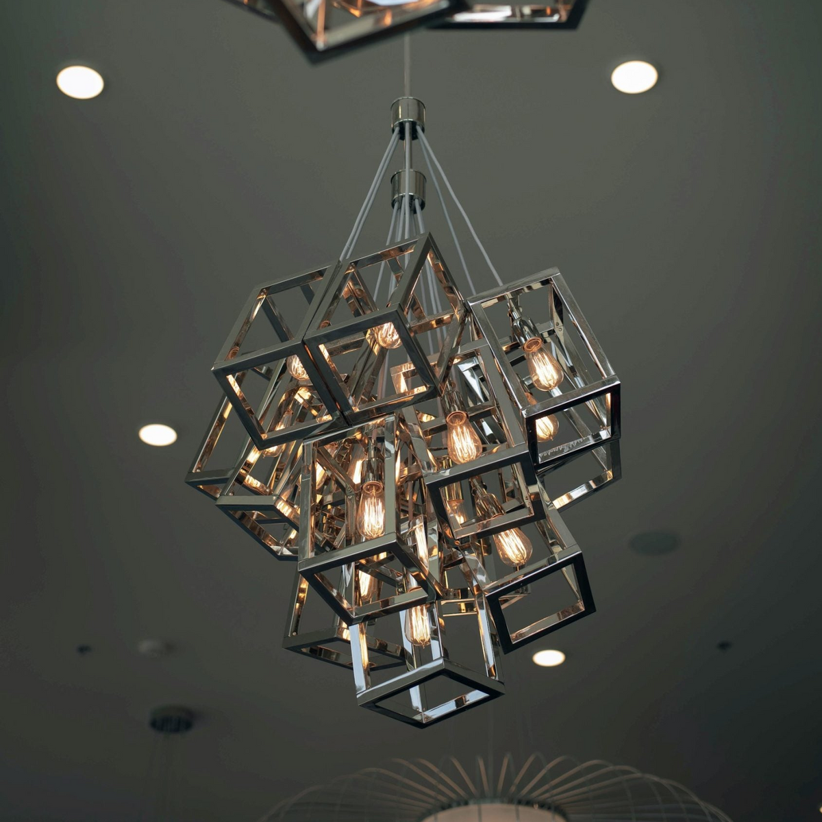 Modern Cube Cluster Chandelier for Living Room / staircase / foyer
