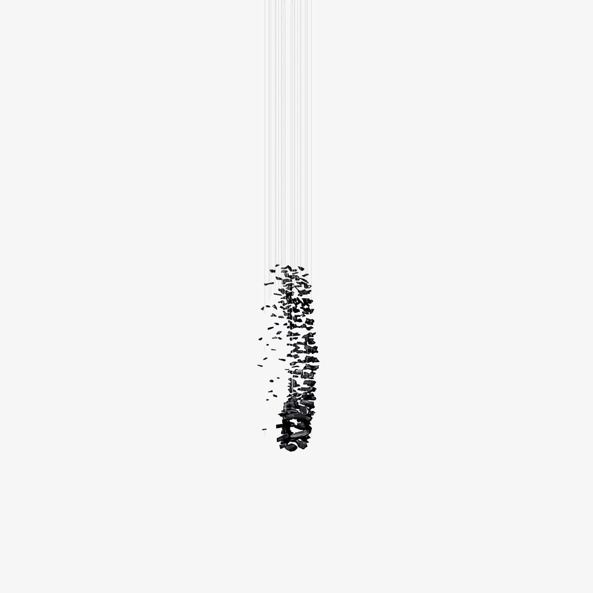 Charcoal Cascade Pixel Chandelier