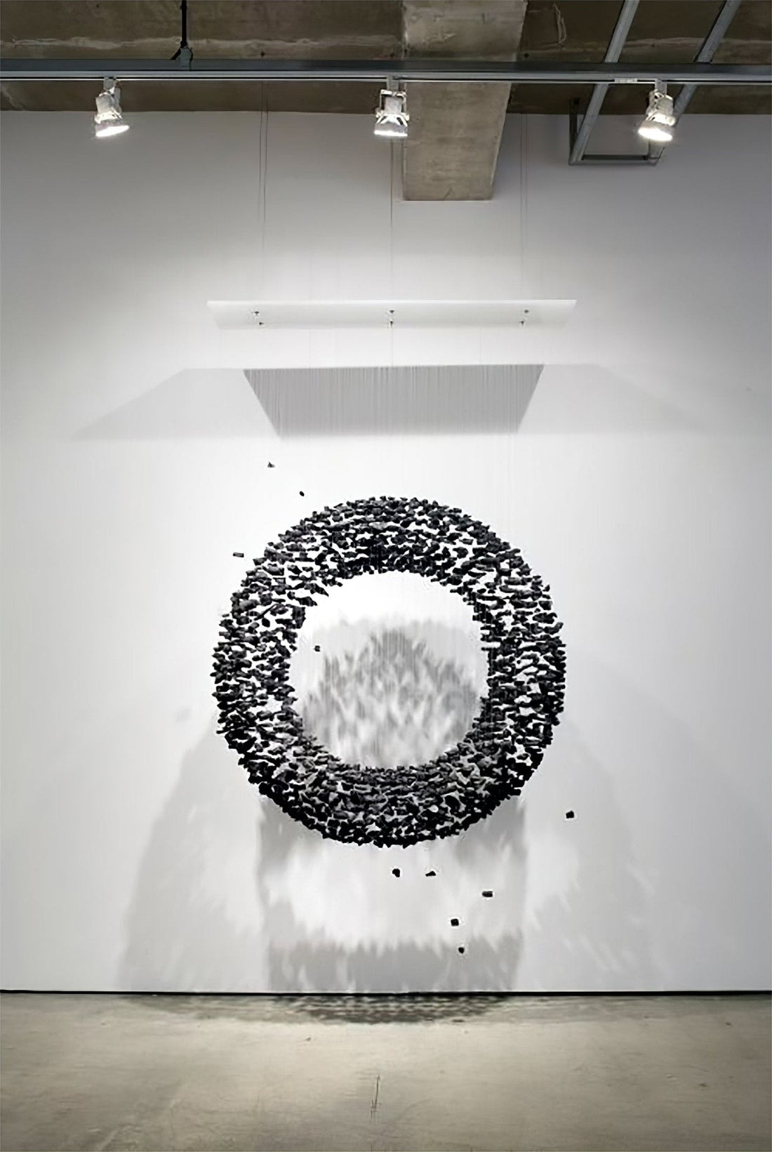 The Charcoal Halo LED Stone Crystal Chandelier