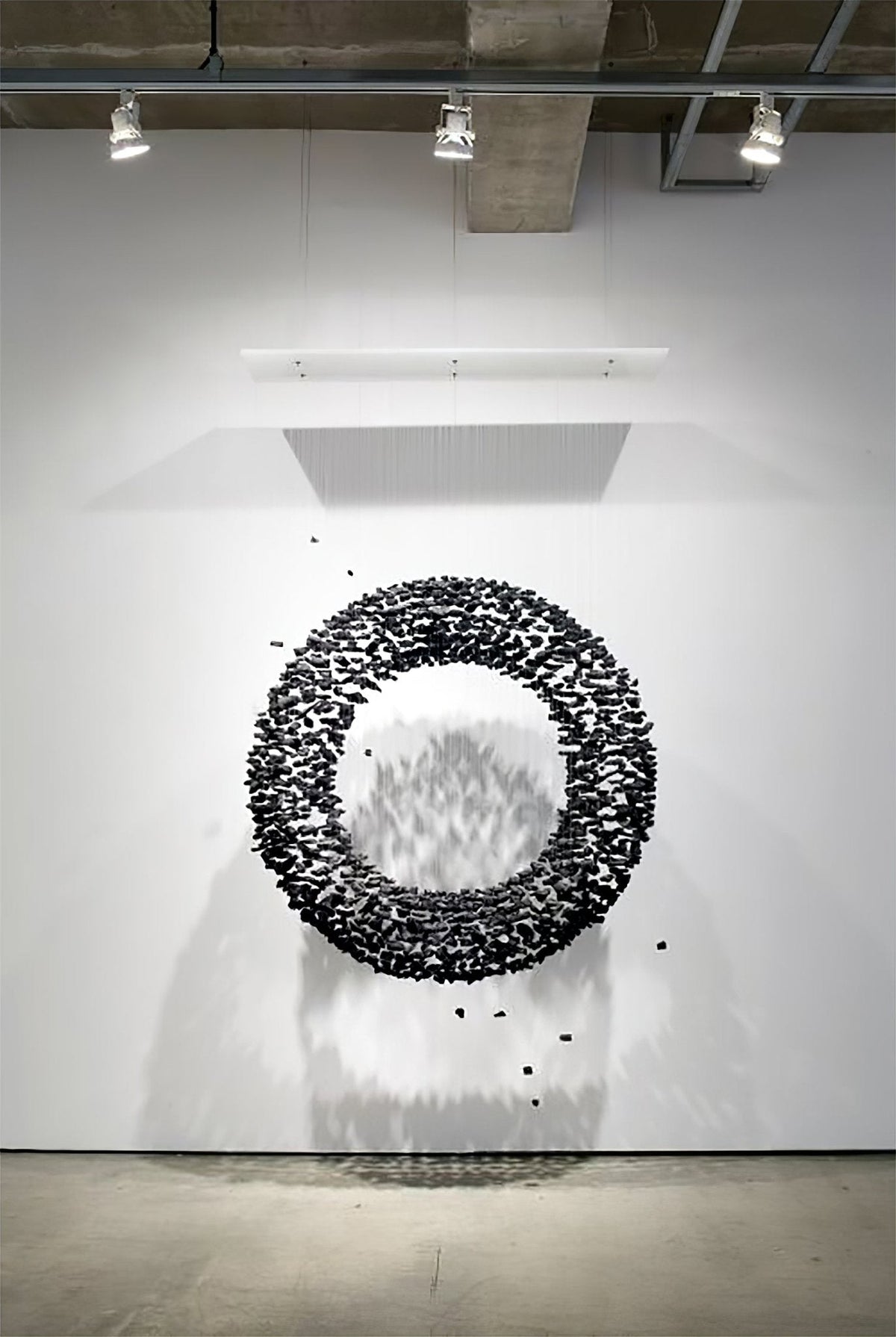 The Charcoal Halo LED Stone Crystal Chandelier