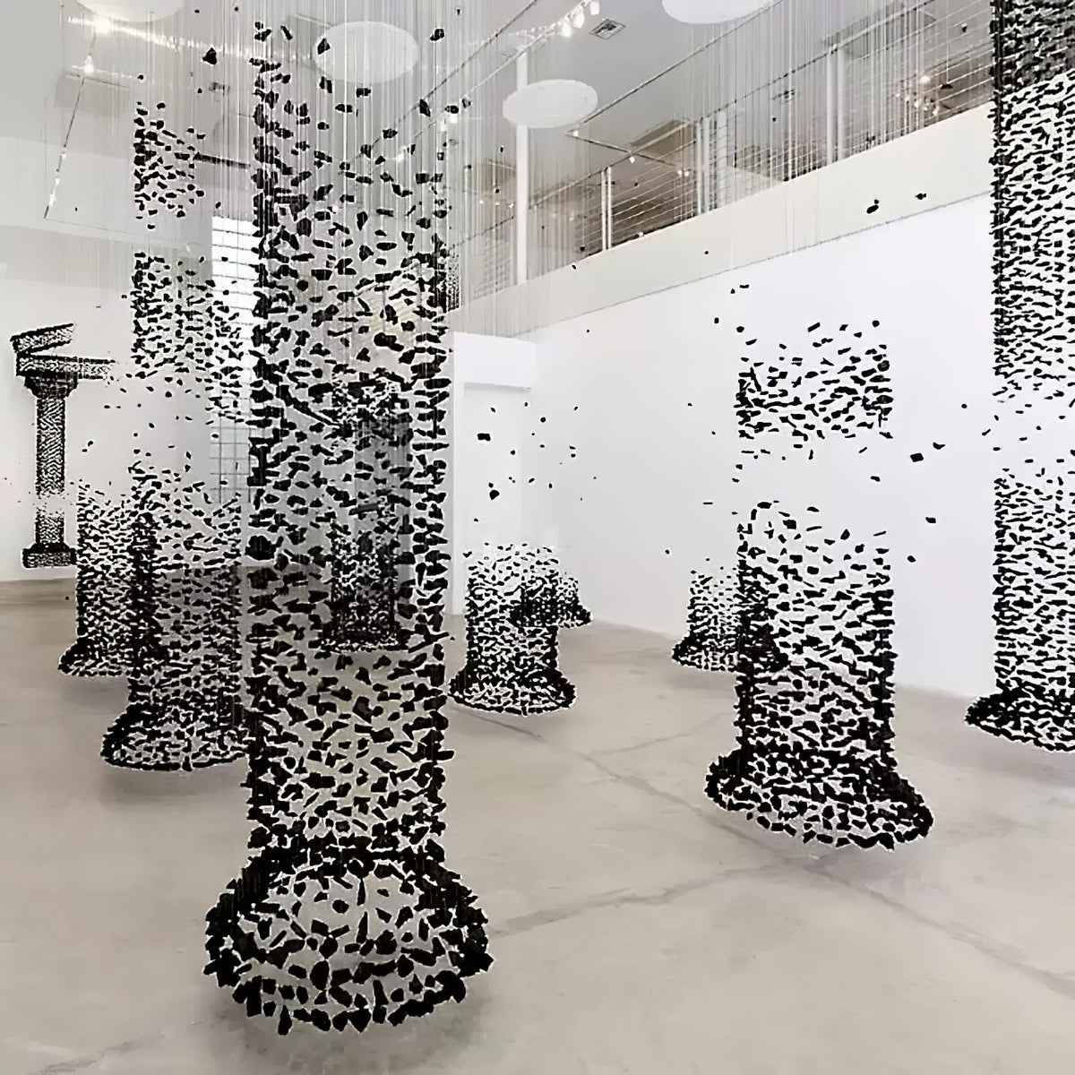 The Charcoal Halo LED Stone Crystal Chandelier