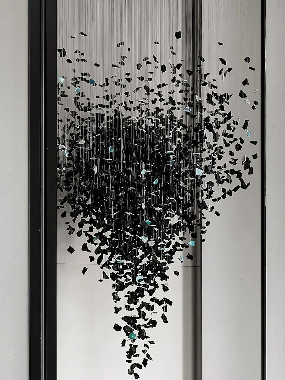 The Charcoal Halo LED Stone Crystal Chandelier