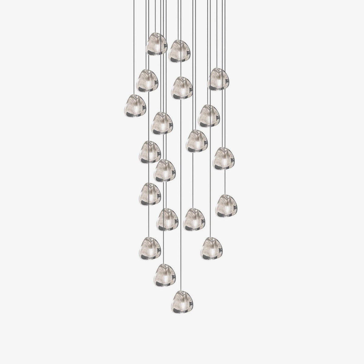 Cherry Crystal Spiral Chandelier