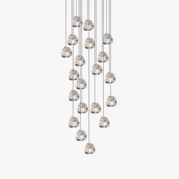 Cherry Crystal Spiral Chandelier
