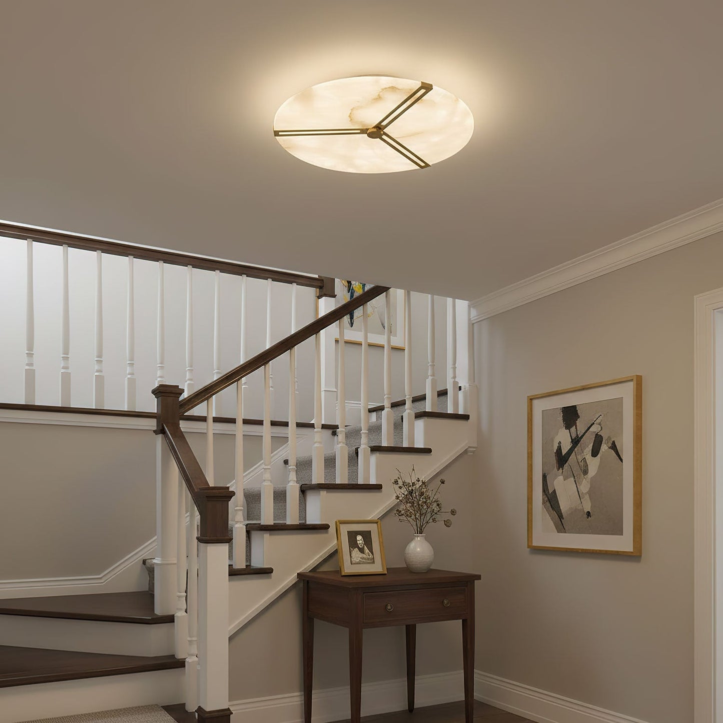 Clocks Alabaster Ceiling Light - Vakkerlight