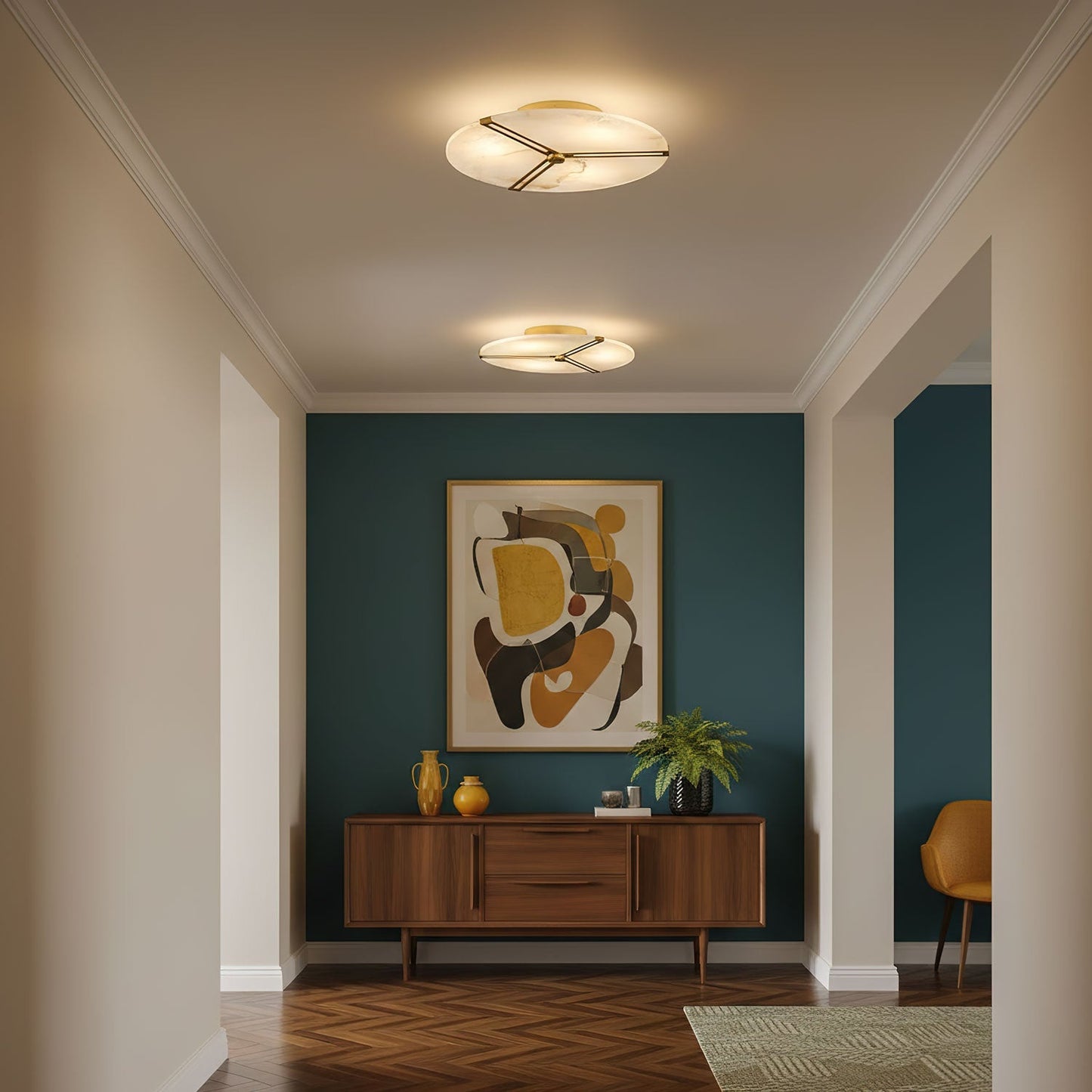 Clocks Alabaster Ceiling Light - Vakkerlight