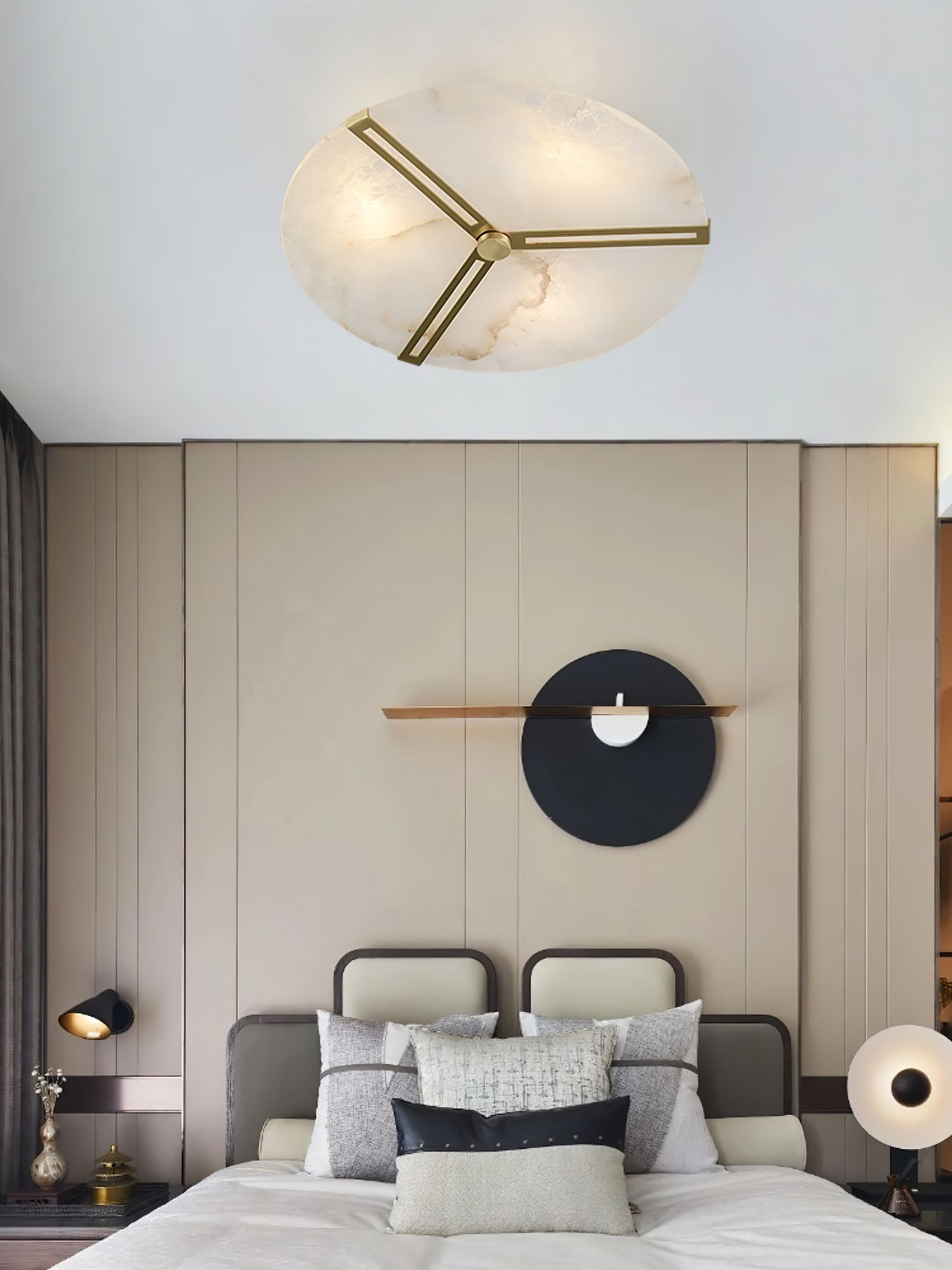 Clocks Alabaster Ceiling Light - Vakkerlight
