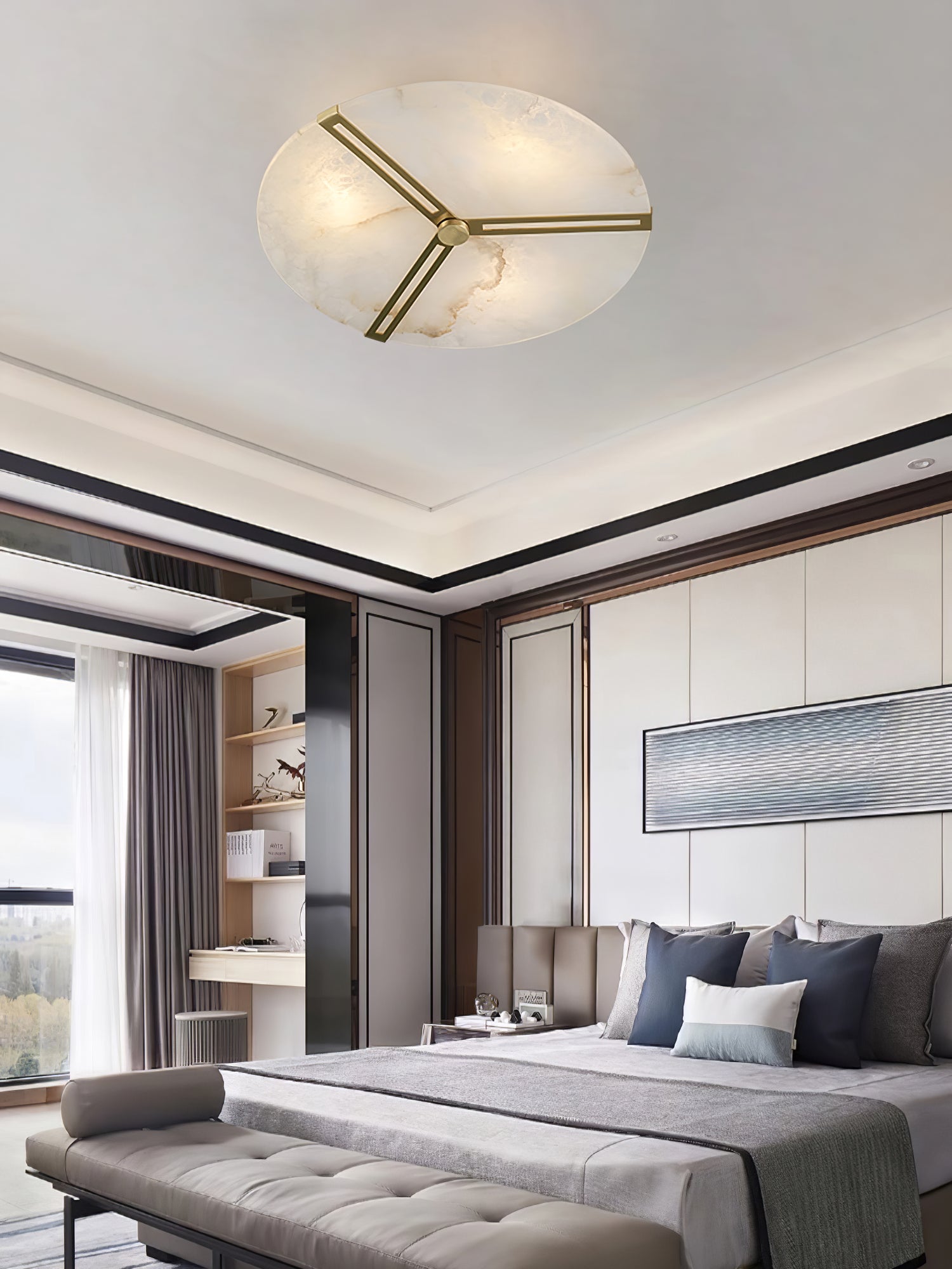 Clocks Alabaster Ceiling Light - Vakkerlight