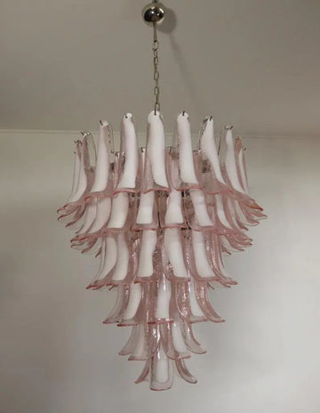 Murano Glass Chandelier – 75 Petals – Pink