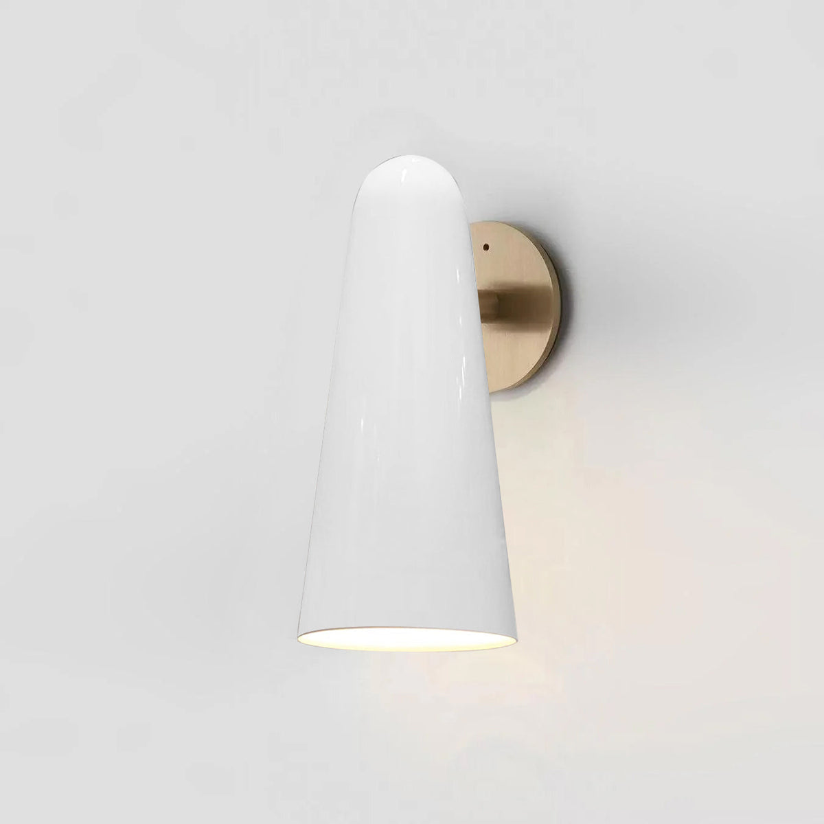 Conical Glass Plug-in Wall Lamp