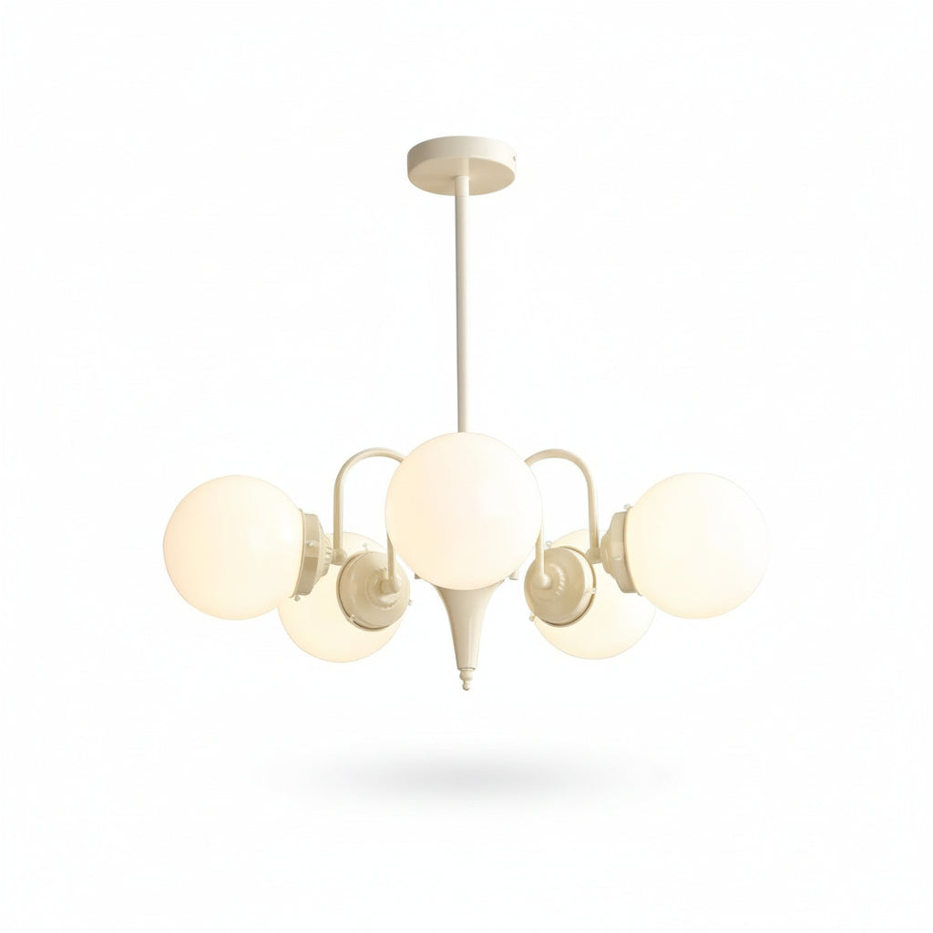 Cream Glass Ball Chandelier - YIOSI