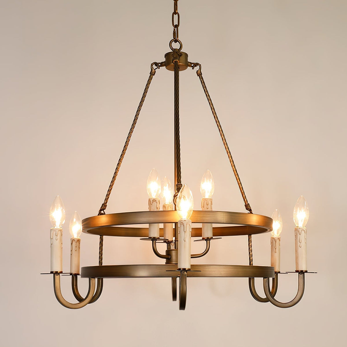 Crowley Wagon Wheel Chandelier