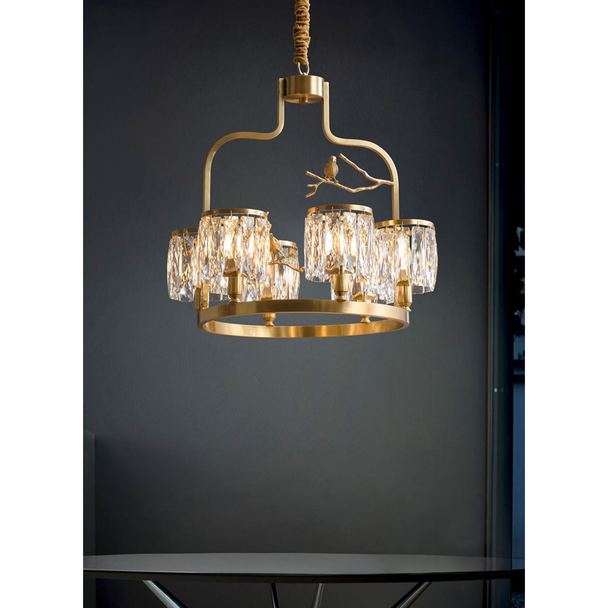 Crystal Bird Chandelier