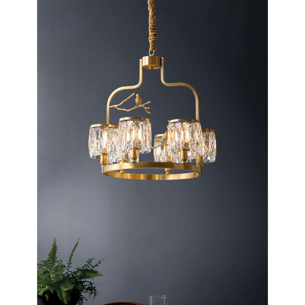 Crystal Bird Chandelier