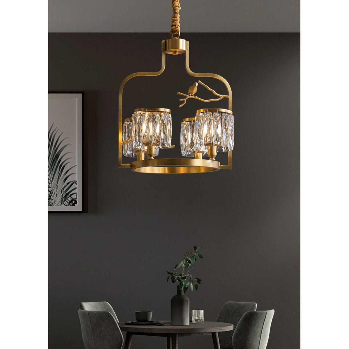 Crystal Bird Chandelier