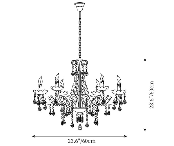 Traditional French Modern Candle Chandelier for Living Room Bedroom
