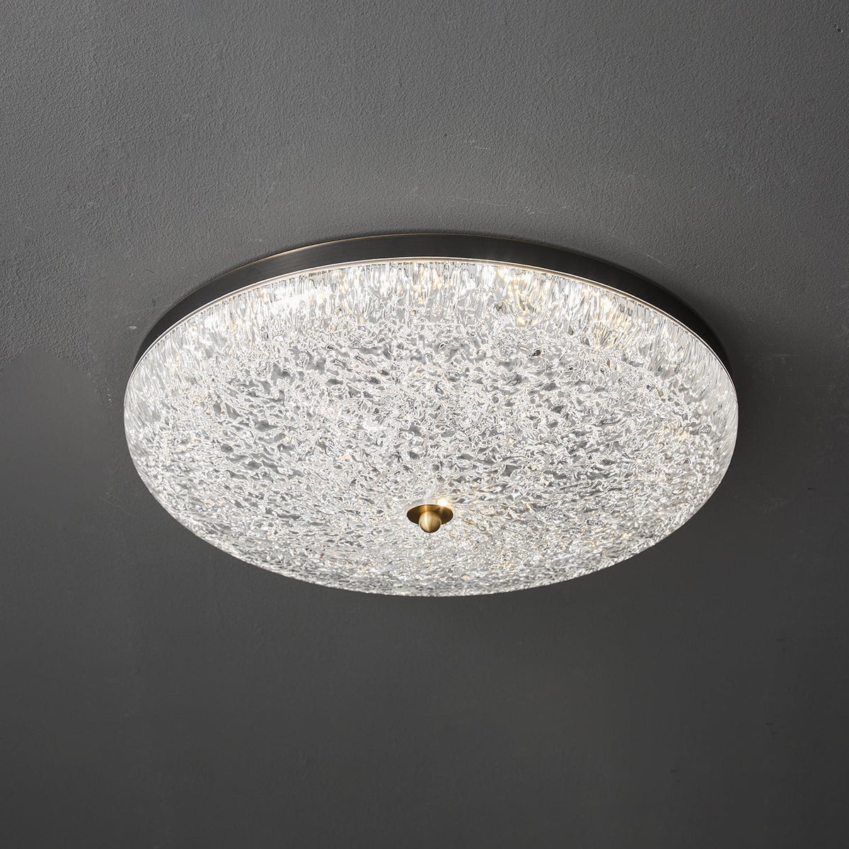 Crystalline Round Ceiling Lamp