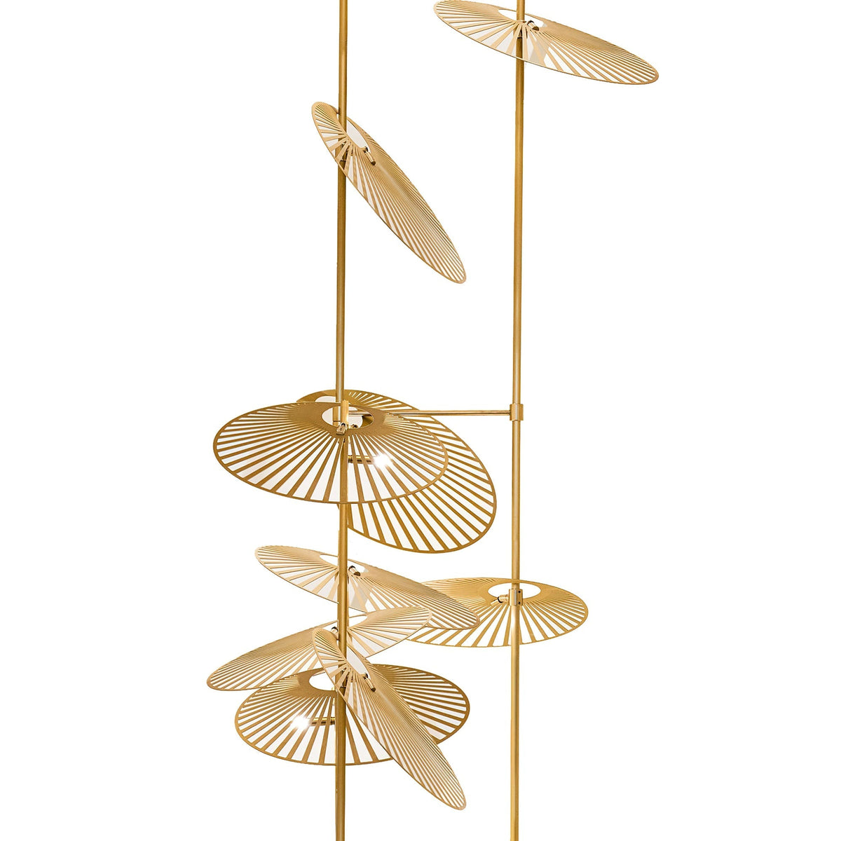 Cattail Leaf Meteor Shower Spiral Chandelier