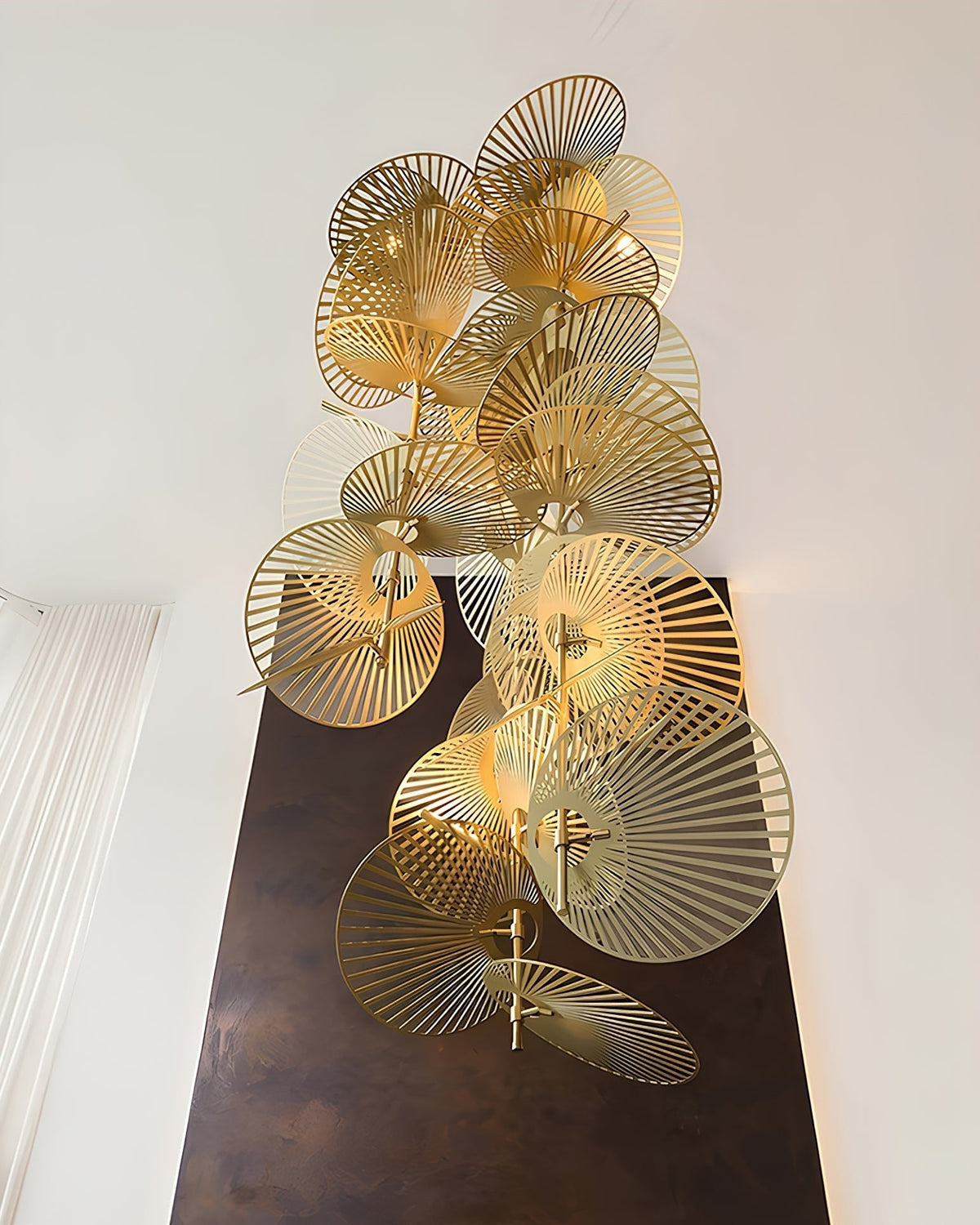 Cattail Leaf Meteor Shower Spiral Chandelier