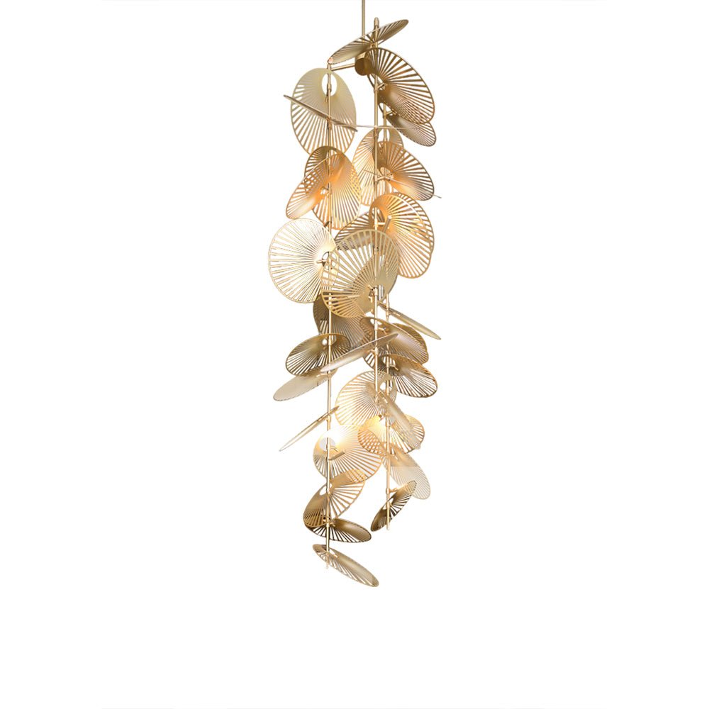 Cattail Leaf Meteor Shower Spiral Chandelier