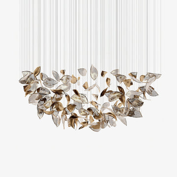 Galaxy Shake Leaves Crystal Spiral Chandelier