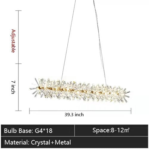Round Wheel Frozen Ice Crystal Chandelier Light with K9 Crystals for Living Room Dining Hall