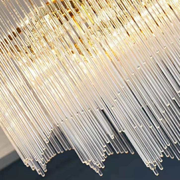Elegant Lighting Chandelier Linear Crystal Lamp for Living / Dining Room