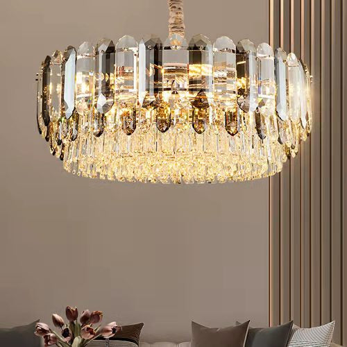 Luxury Smoke Gray K9 Crystal Chandeliers for Dining Room / living Room