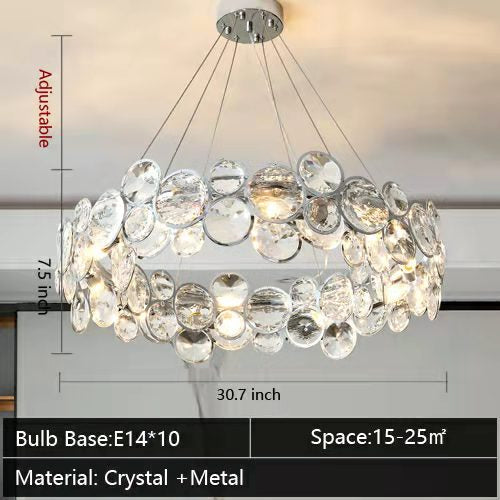 Designer Crystal Chandelier for Living Room Bedroom Ceiling Light