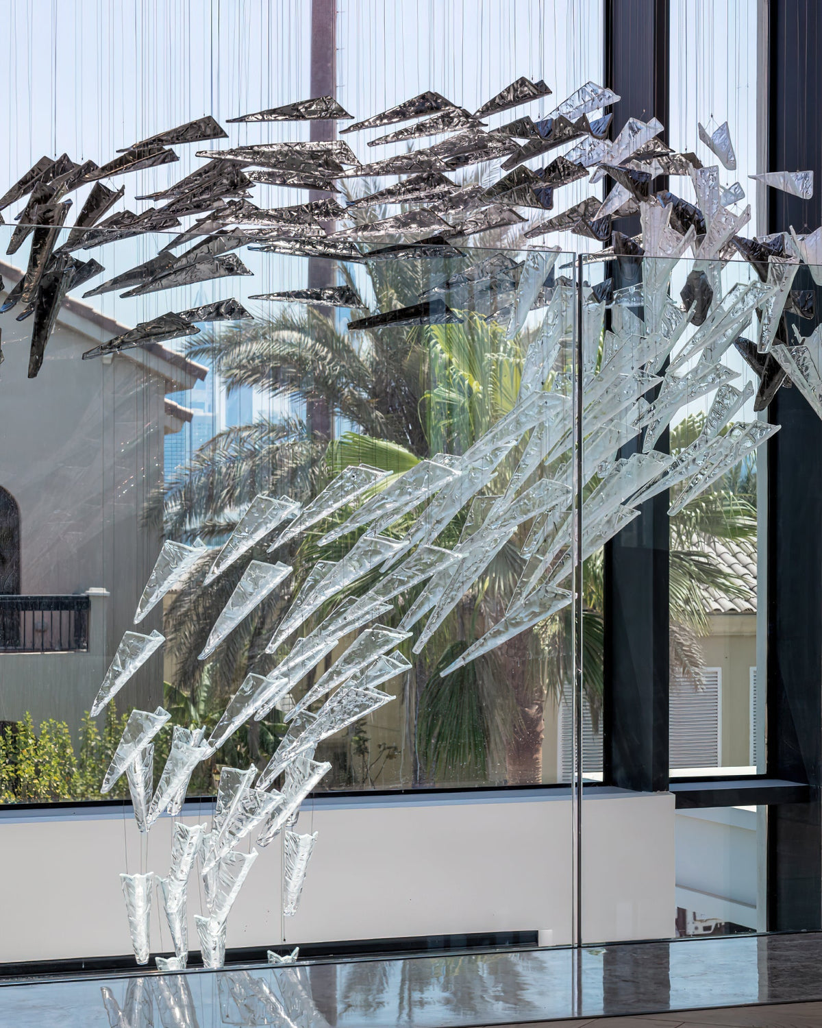 Galaxy Breeze Meteor Shower Crystal Spiral Chandelier