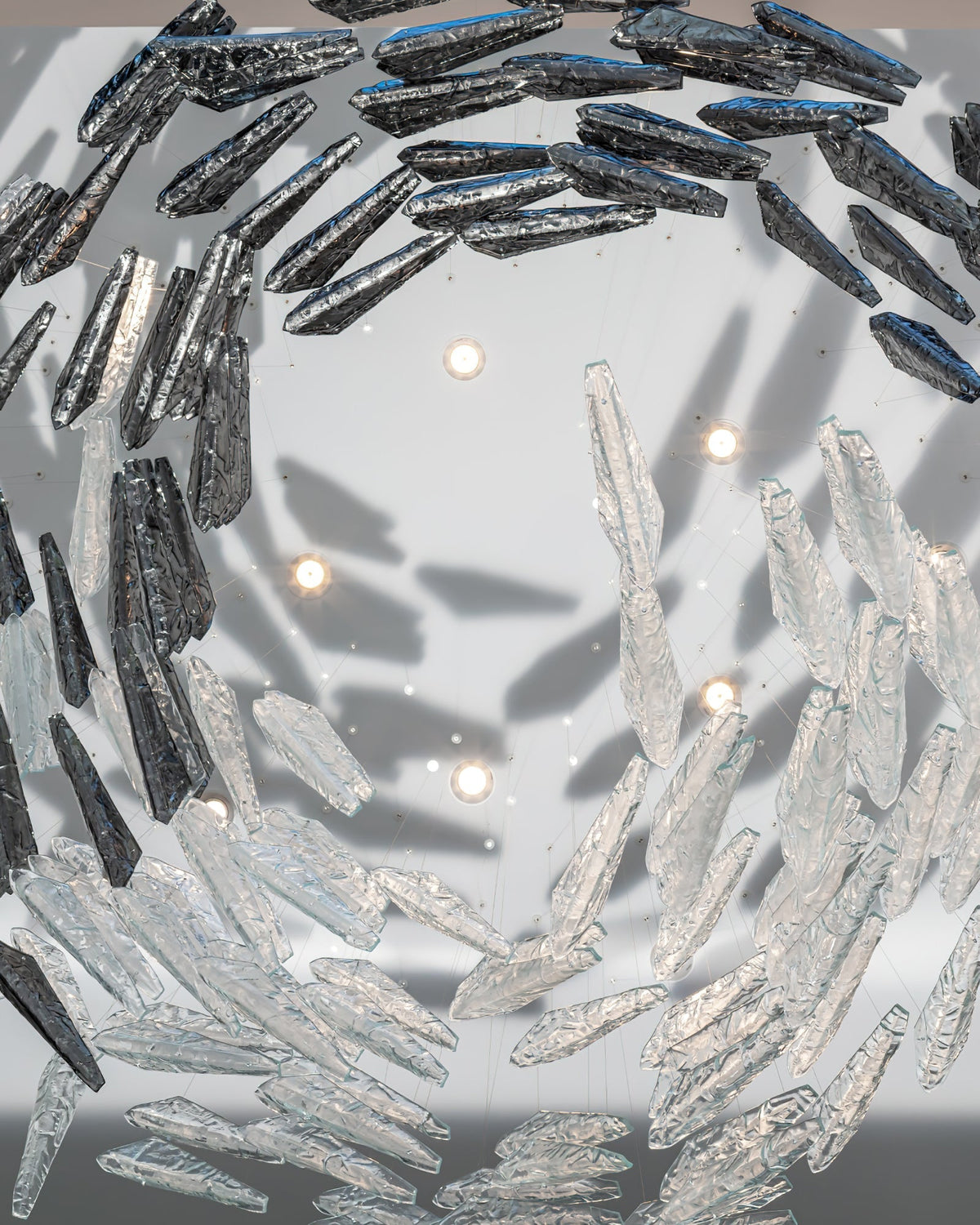 Galaxy Breeze Meteor Shower Crystal Spiral Chandelier