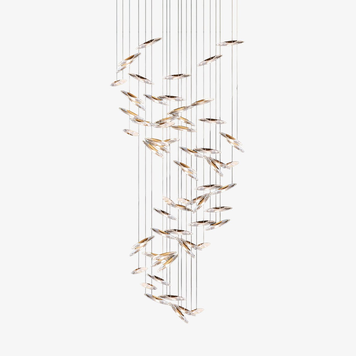 Moonlight Whispers Crystal Spiral Chandelier