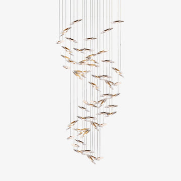 Moonlight Whispers Crystal Spiral Chandelier