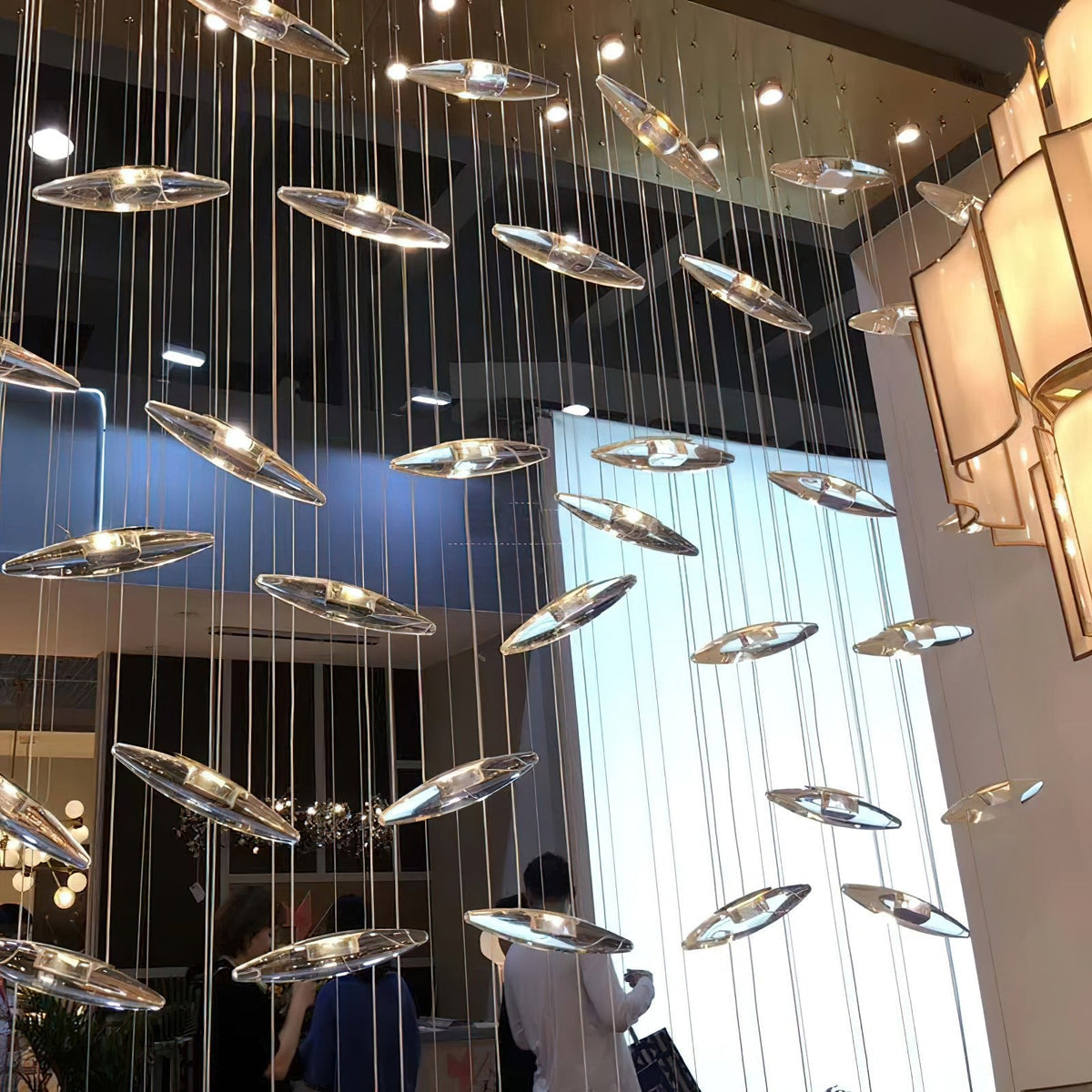 Moonlight Whispers Crystal Spiral Chandelier